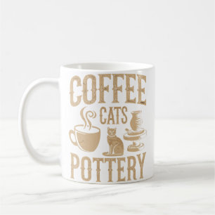 Caneca De Café Olaria Coffee Cats