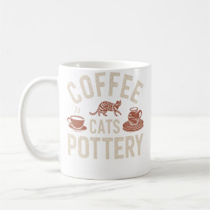 Caneca De Café Olaria Gatos Café