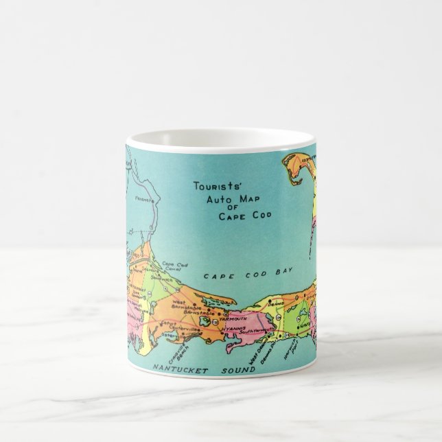 Caneca De Café Old Cape Cod Map (Centro)