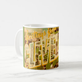 Caneca De Café Old Cleveland Ohio Postcard Mug