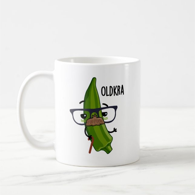 Caneca De Café Old kra Funny Okra Pun (Esquerda)