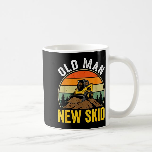 Caneca De Café Old Man New Skid Funny Skid Steer Operator  (Direita)