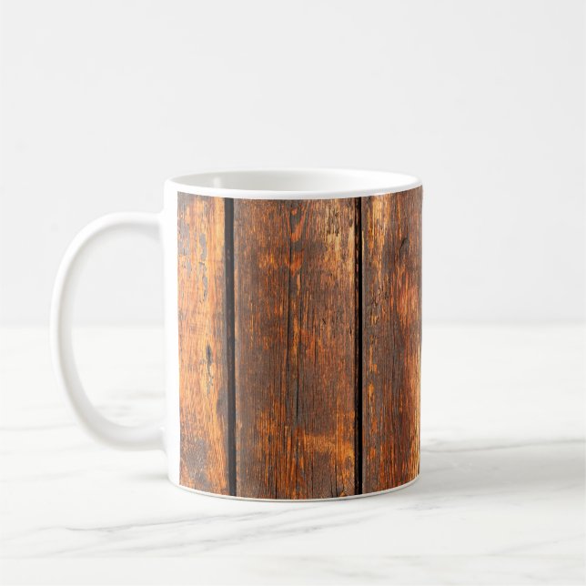 Caneca De Café Old,  weathered planks background textureabstract, (Esquerda)