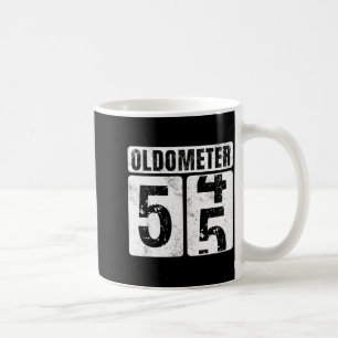 Caneca De Café Oldômetro 55 Antigo Divertido Design de 55 anos