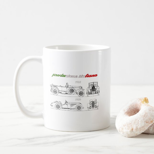 Caneca De Café Oldtimer Amore Motore Alfa Romeo (Com Donut)