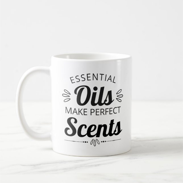 Caneca De Café Óleos Essenciais Fazem Perfeitos (Esquerda)