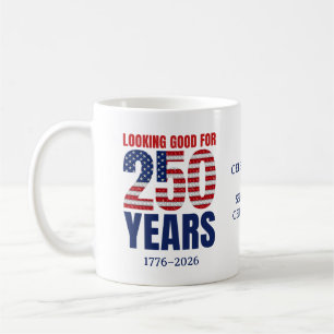 Caneca De Café Olhando Bem 250 Anos EUA Independência Americana