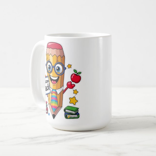 Caneca De Café Olhando com atenção – Bem-vindo de volta! (Frente Esquerda)