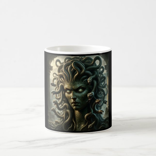Caneca De Café Olhar da Medusa Cabeça de Cobra da Morte (Centro)