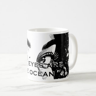 Caneca De Café Olhar Romântico da Arte Pop: "Seus Olhos São o Oce
