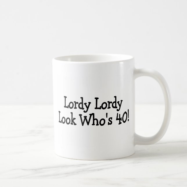 Caneca De Café Olhar Whos 40 de Lordy Lordy (Direita)