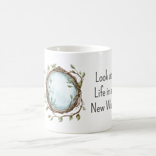 Caneca De Café Olhe para a Vida de uma Nova Maneira Natureza Expl (Centro)