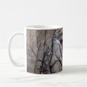 Caneca De Café Olho de elefante animal fechado