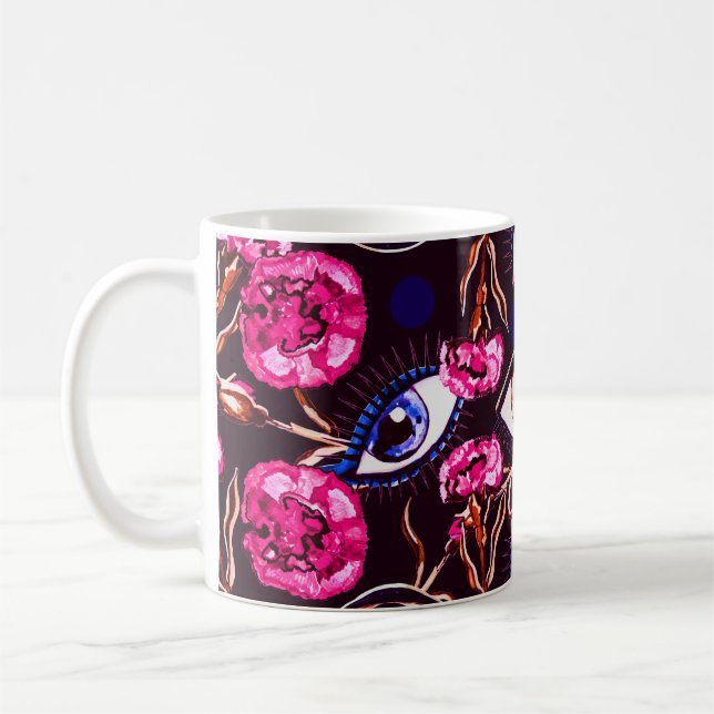 Caneca De Café Olho de montanha. padrão abstrato (Esquerda)
