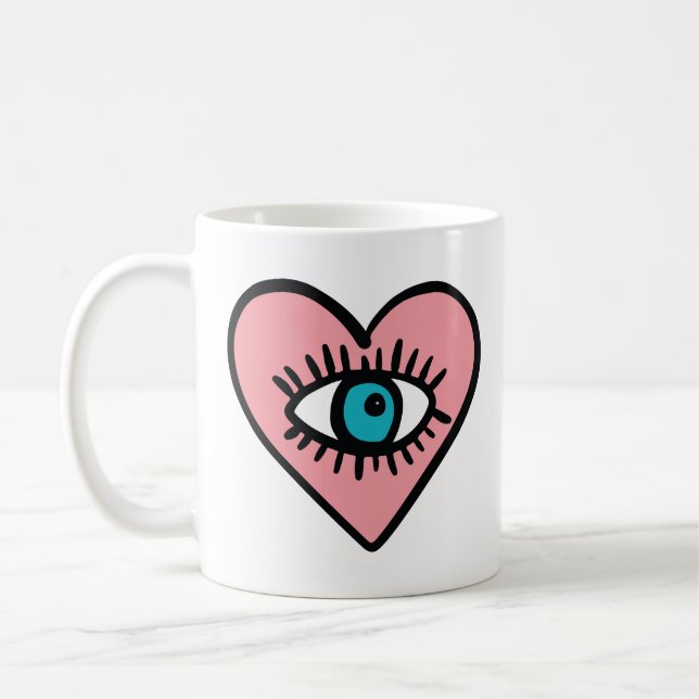 Caneca De Café Olho do diabo no coração (Esquerda)