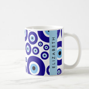 Caneca De Café Olho do Mal, Olho Grego, Olho Turco, Mati, Seu Nom