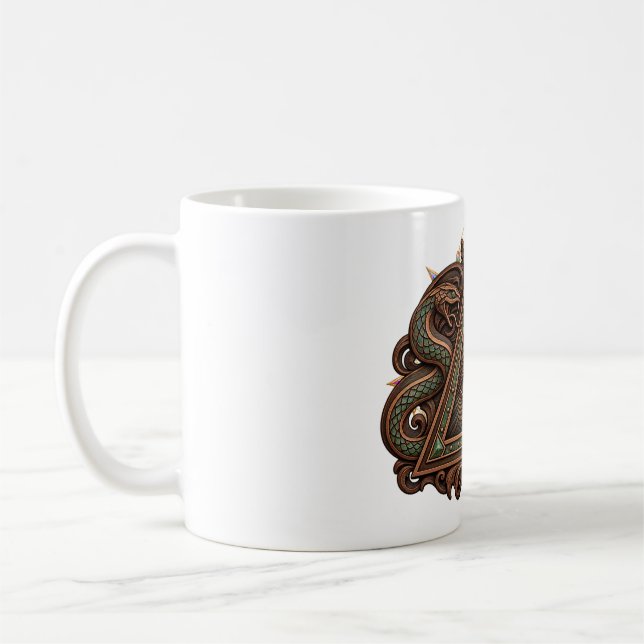 Caneca de Café Olho do Pergaminho de Serpente (Esquerda)