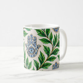 Caneca De Café Olho Hamsa Botânico