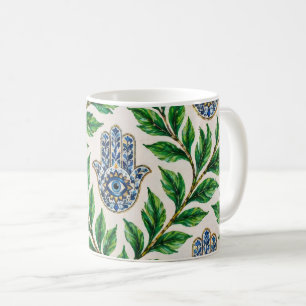 Caneca De Café Olho Hamsa Botânico