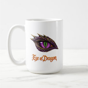 Caneca De Café Olho Legal do Dragão Amante do Dragão Roxo Olho