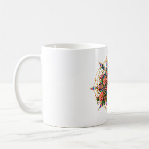 Caneca de Café Olho Mosaico Floral