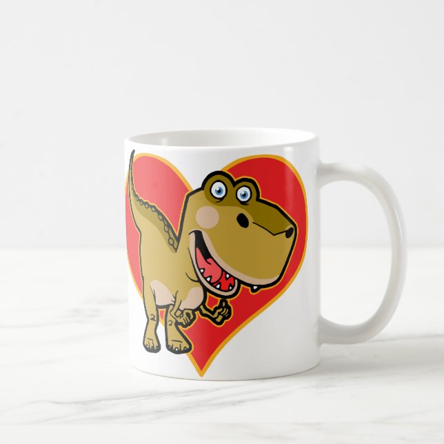 Caneca De Café Olhos azuis Dino (Direita)