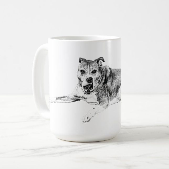 Caneca De Café Olhos Brilhantes, Golinhos Tranquilos (Frente Esquerda)
