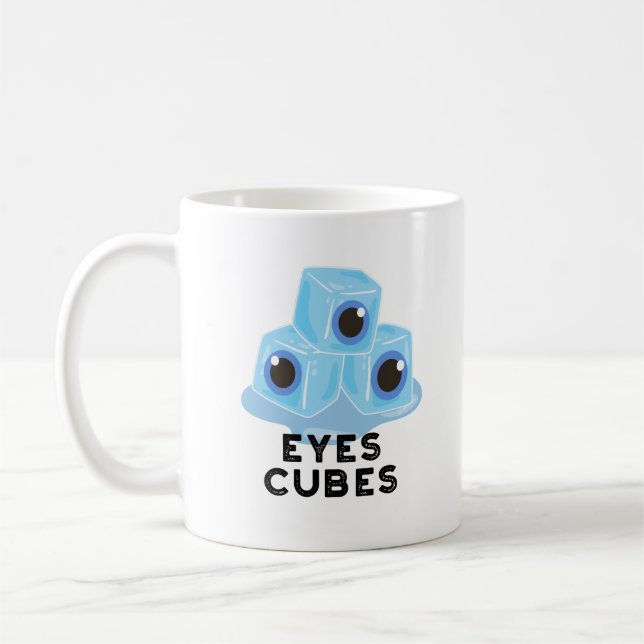 Caneca De Café Olhos Cubos Engraçados Com Gelo (Esquerda)