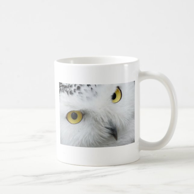 Caneca De Café Olhos de Coruja da Neve (Direita)