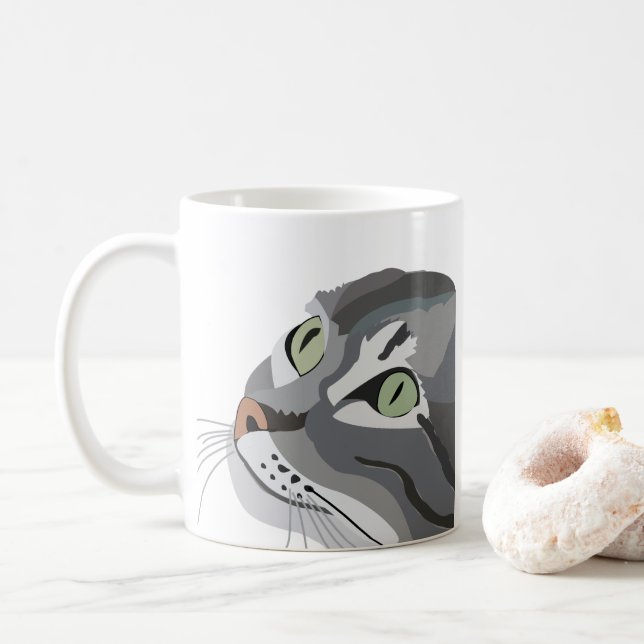 Caneca De Café Olhos De Gato (Com Donut)