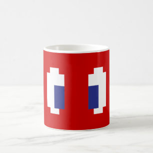 Caneca De Café Olhos De Manga Pixel De 8 Bits