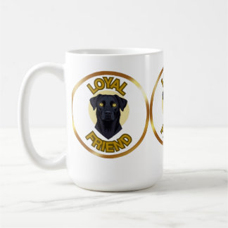 Caneca De Café **Olhos Dourados Cachorro Leal – Pet Preto e Doura