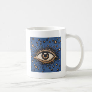 Caneca De Café Olhos Estrelas Lua Celestial Nouveau