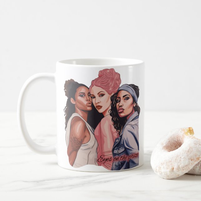 Caneca De Café Olhos no Prêmio (Com Donut)