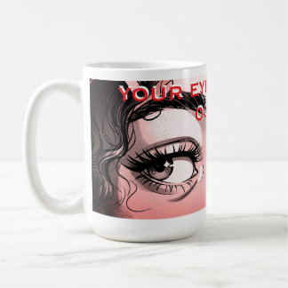 Caneca De Café Olhos Românticos da Arte Pop: "Seus Olhos São o Oc