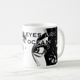 Caneca De Café Olhos Românticos da Arte Pop: "Seus Olhos São o Oc