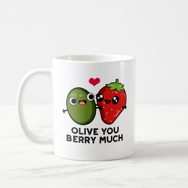 Caneca De Café Olive Você Berry Muito Engraçado Fruta Pun (Esquerda)
