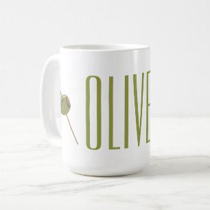 Caneca De Café Olive You (Eu Te Amo) Engraçado Namorados Romântic