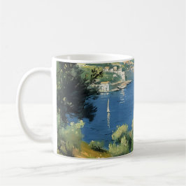 Caneca De Café Oliveira Mediterrânea junto ao Mar 