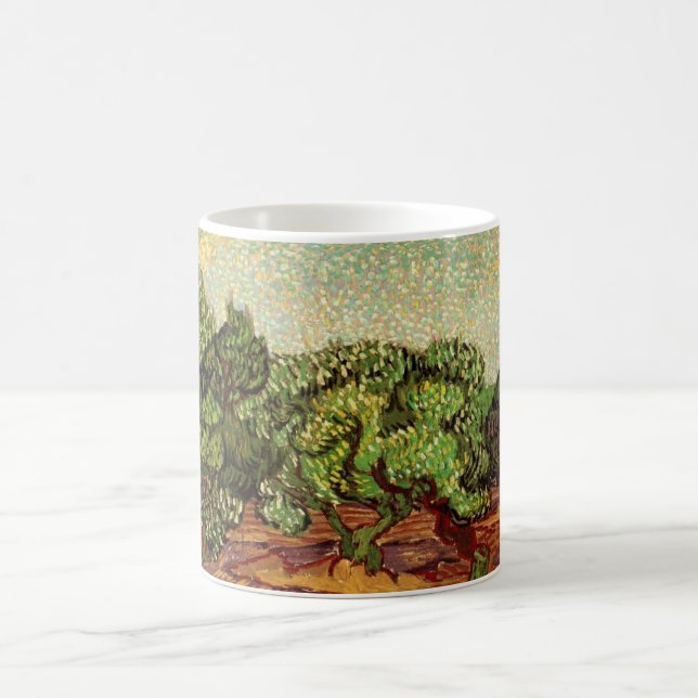 Caneca De Café Oliveiral, Céu Azul Pálido por Vincent van Gogh (Centro)