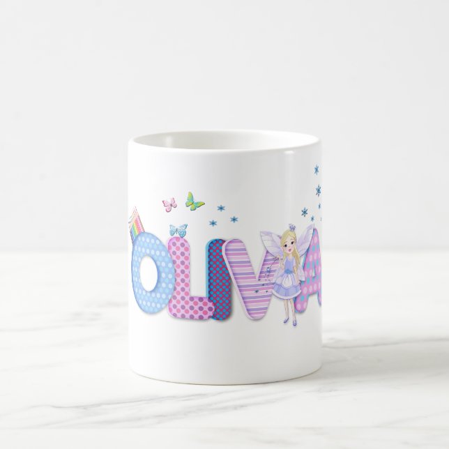 Caneca De Café OLIVIA/ilustração conhecida personalizada (Centro)