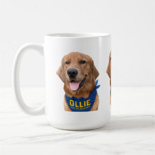 Caneca De Café Ollie, a Sortuda Cão Paz, Amor e Felicidade