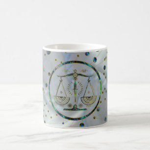 Caneca De Café Olmo Dourado do zodíaco do Libra na constelação