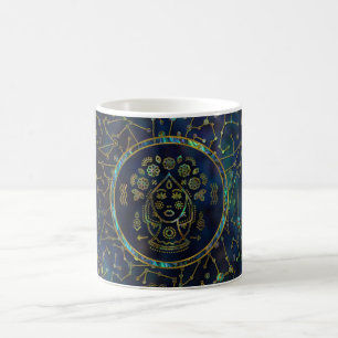 Caneca De Café Olmo Dourado do zodíaco do Virgo na constelação