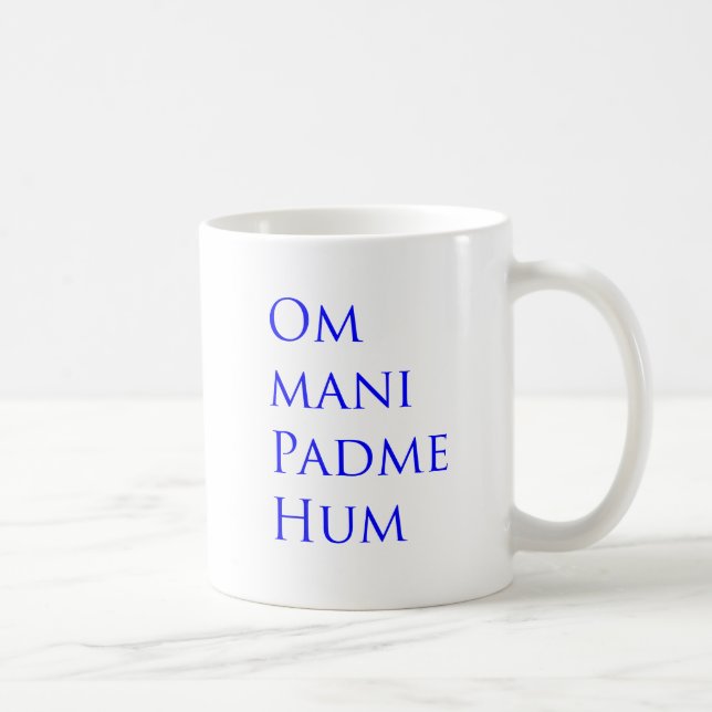 Caneca De Café Om Mani Padme Hum (Direita)
