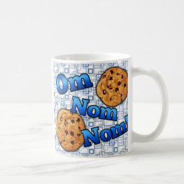 Caneca De Café OM Nom Nom, biscoitos do amor de Meme