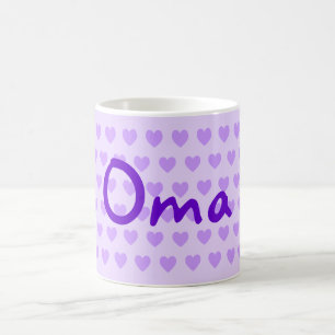 Caneca De Café Oma em roxo