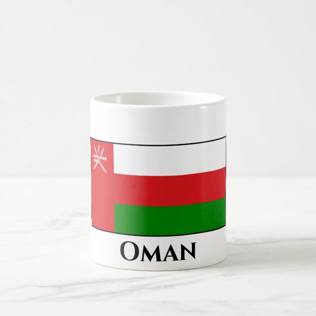 Caneca De Café Oman Flag (Centro)