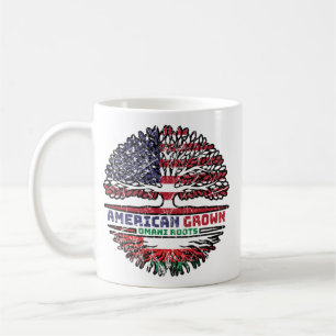 Caneca De Café Oman Omani American Tree Roots Flag