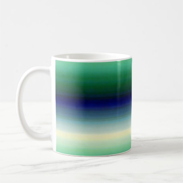 Caneca De Café Ombre Azul Verde (Esquerda)